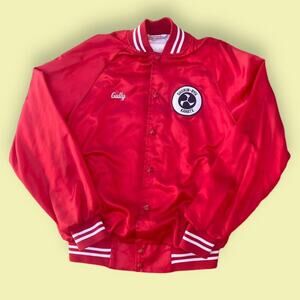 Vintage karate satin varsity jacket